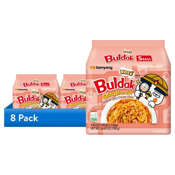 (8 pack) Samyang Buldak Rose Ramen 5-pack