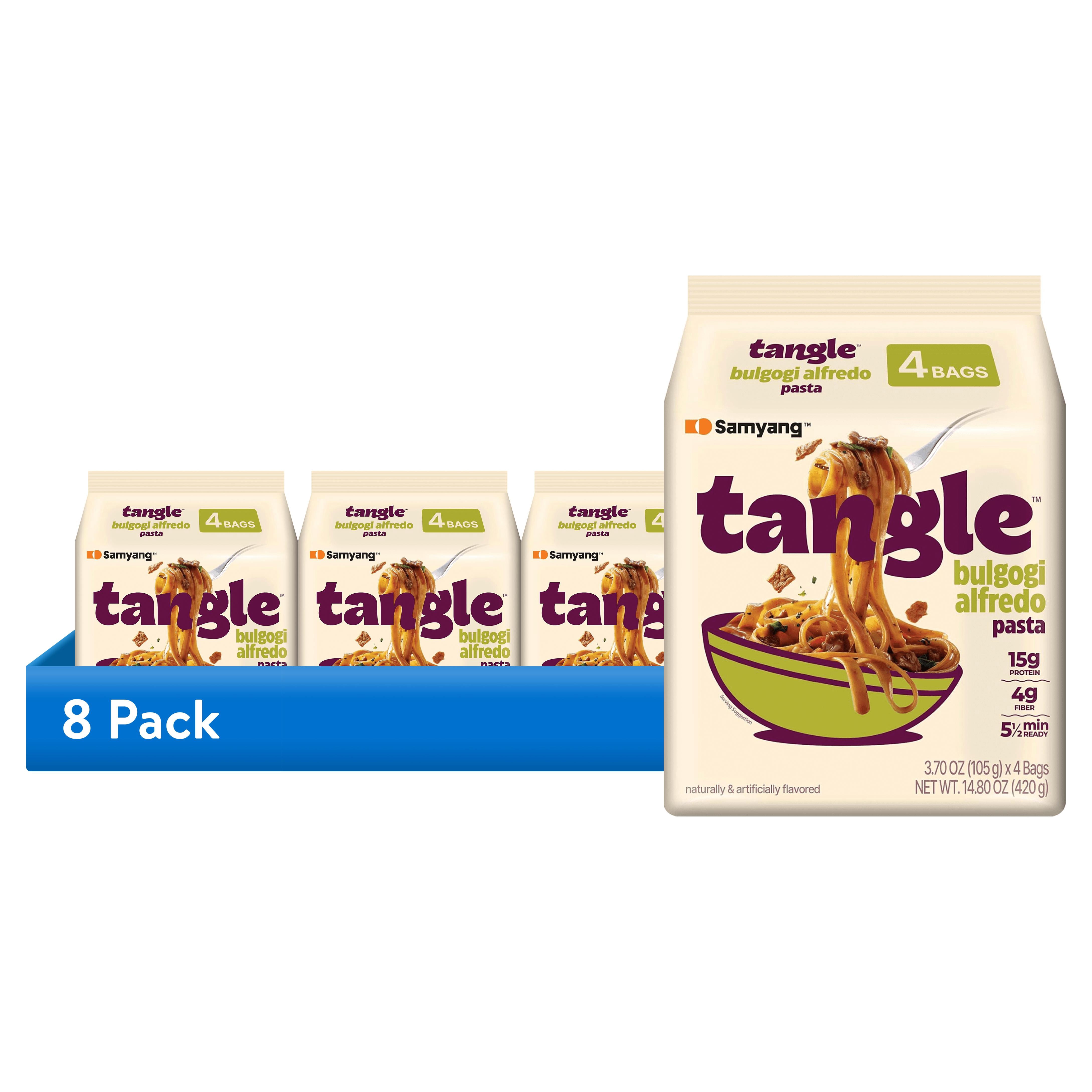 (8 pack) Samyang Tangle Bulgogi Alfredo Instant Pasta, 4 Pack, 3.70 oz Bags