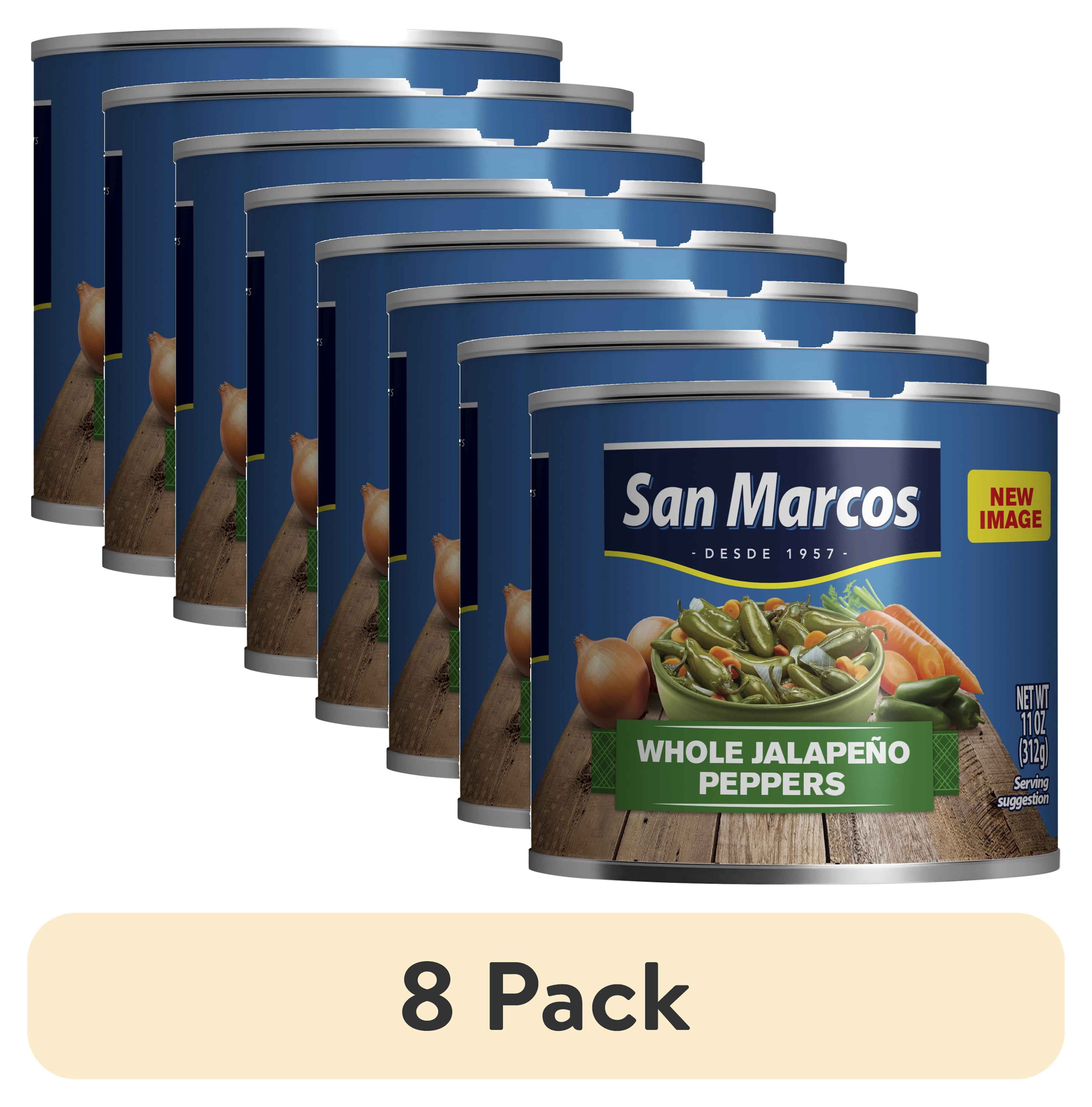 (8 pack) San Marcos Shelf Stable Whole Jalapeno Peppers, 11 oz