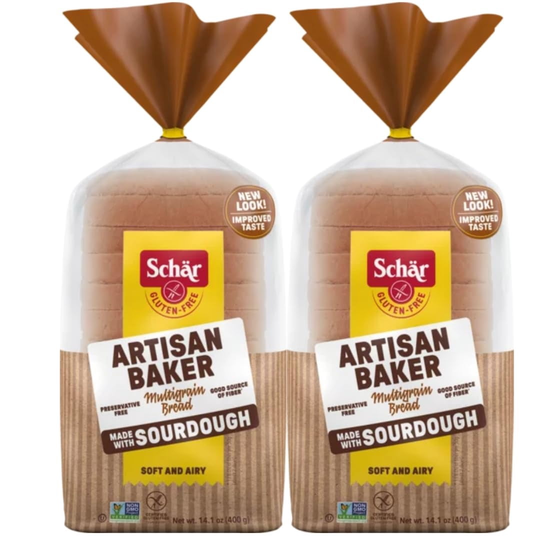 (8 pack) Schar Artisan Baker 10 Grains & Seeds Gluten Free Bread, Fresh, 14.1 oz