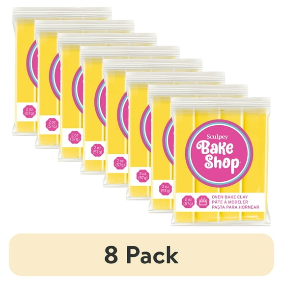 (8 pack) Sculpey Bake Shop 2 oz Oven Bake Polymer Clay Yellow
