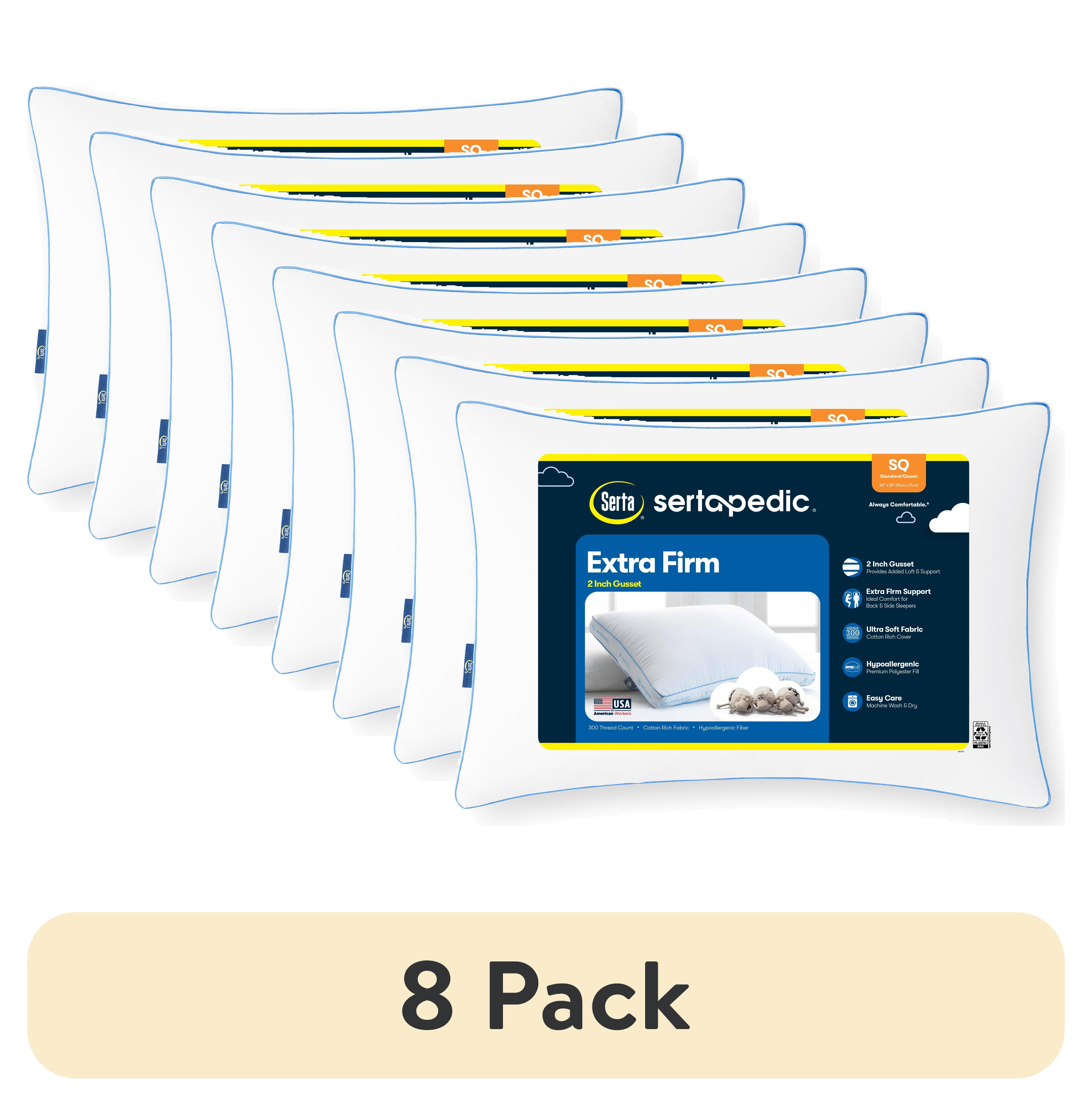 8 pack) Sertapedic Extra Firm Standard/Queen Bed Pillow