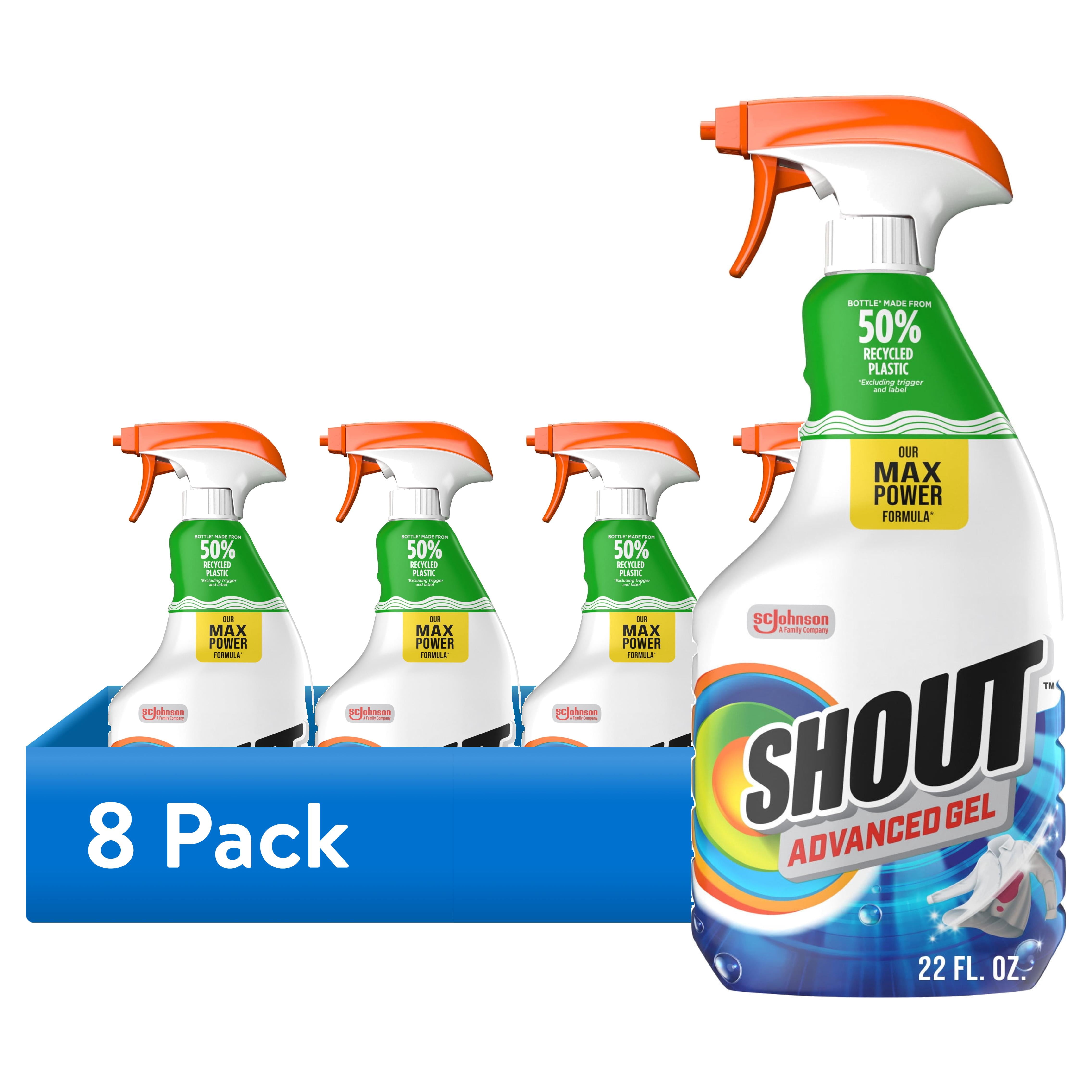 (8 pack) Shout Advanced Acting Gel, Laundry Stain Remover, 22 FL. OZ.