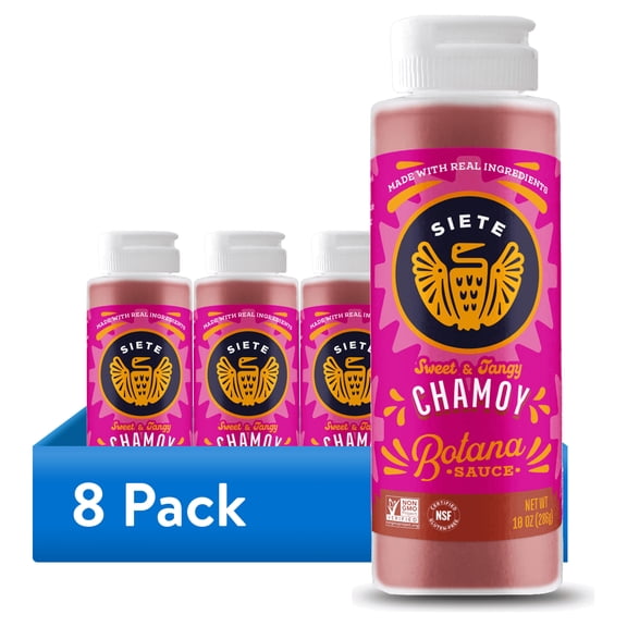 (8 pack) Siete Family Foods, Sweet & Tangy Chamoy Botana Sauce, 10 oz.