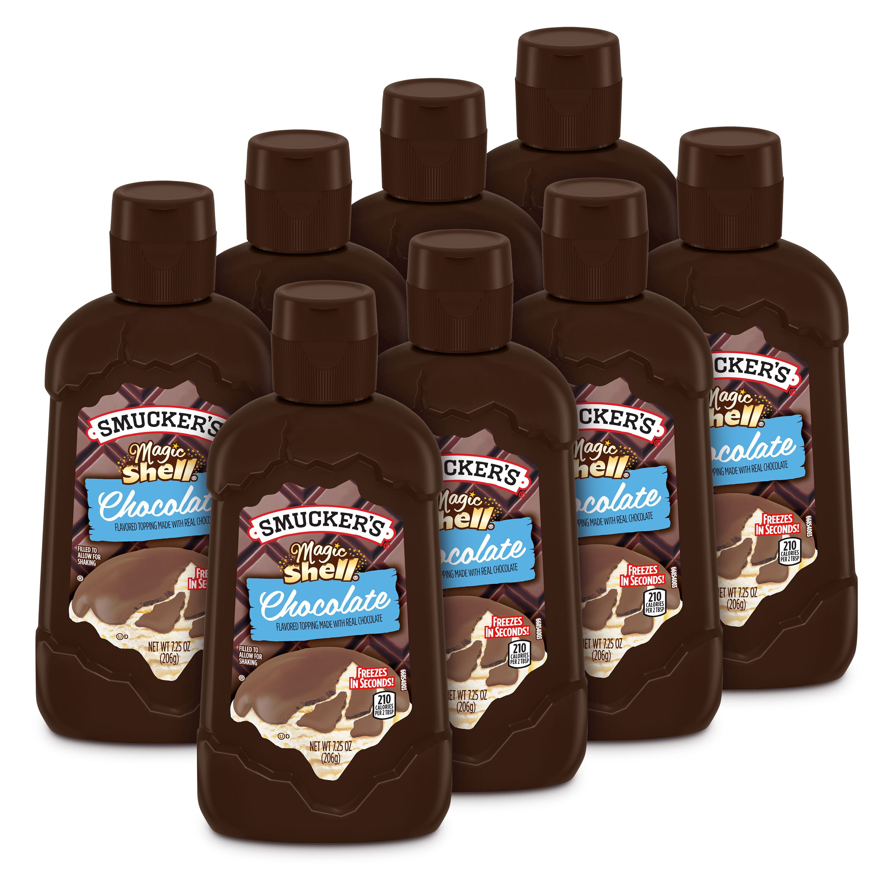 (8 pack) Smucker's Magic Shell Chocolate Flavored Topping, 7.25 ozs