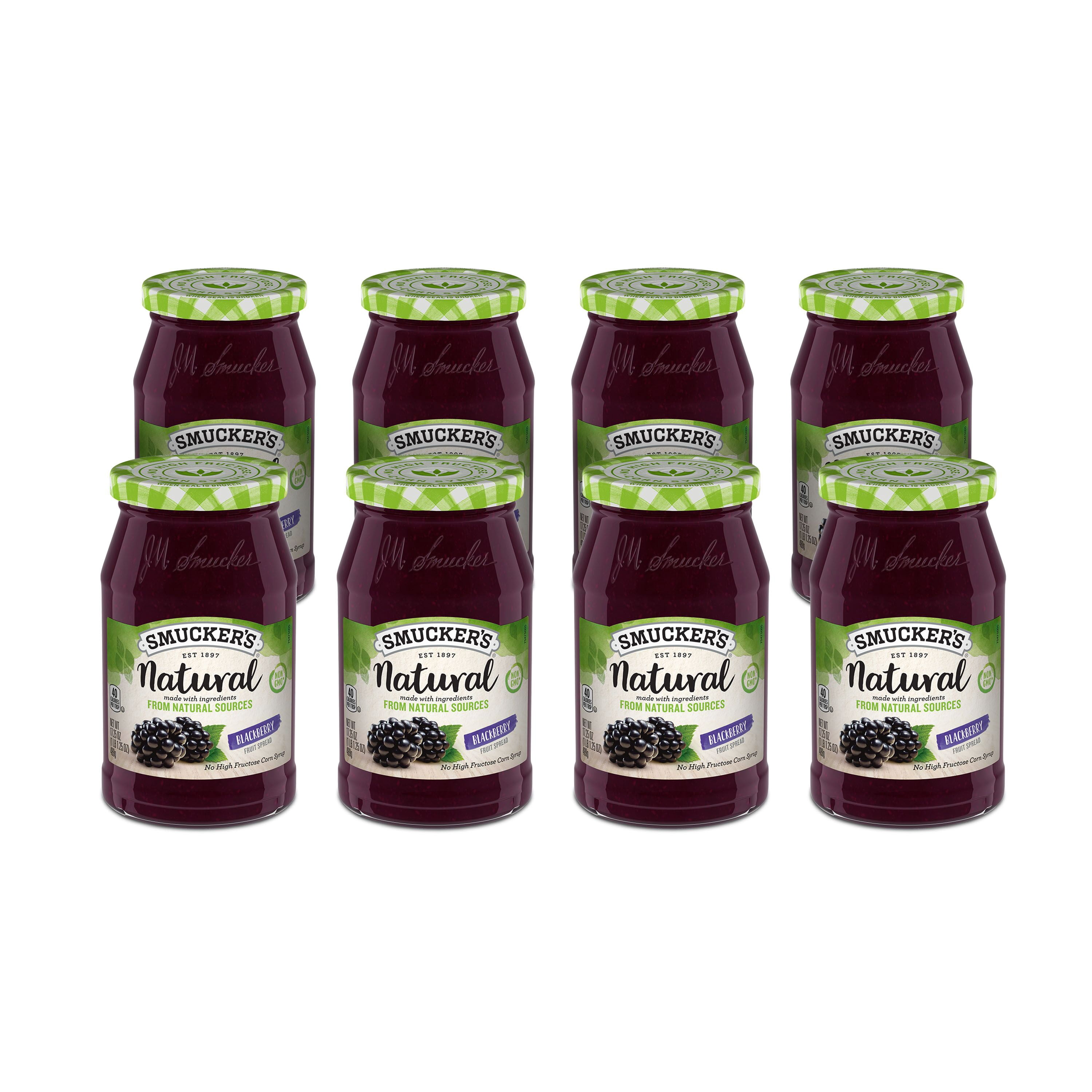 (8 pack) Smucker's Natural Blackberry Fruit Spread, 17.25 oz
