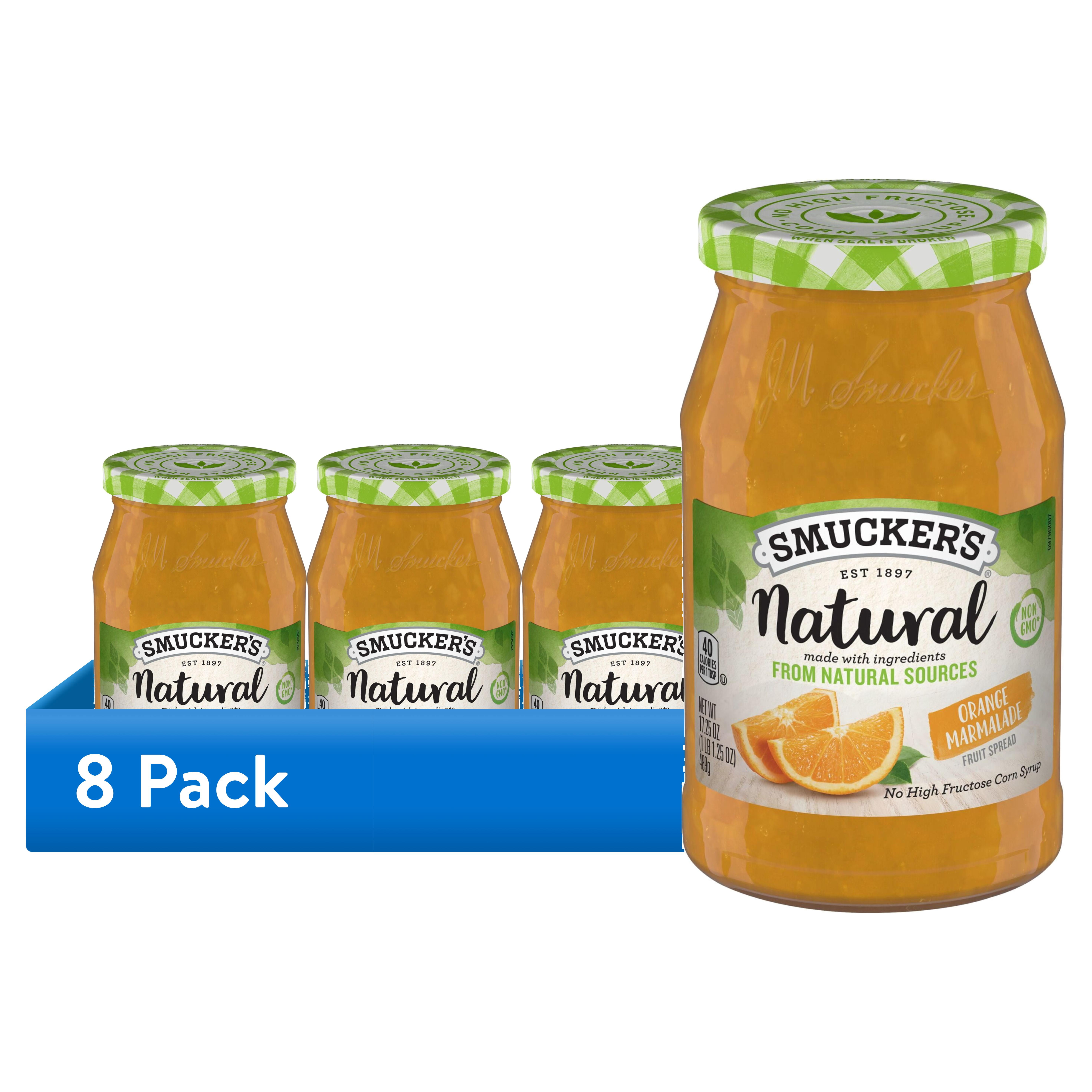 (8 pack) Smucker's Natural Orange Marmalade Fruit Spread, 17.25 oz