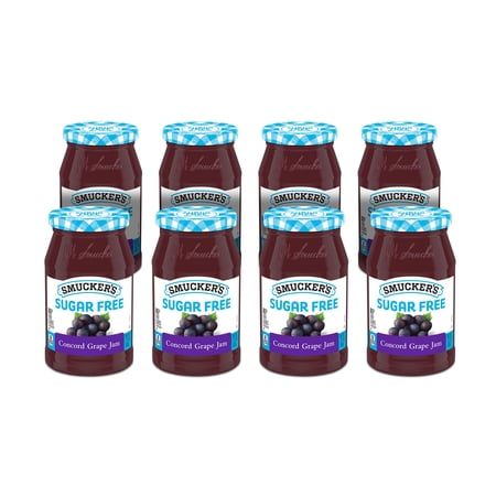 (8 pack) Smucker's Sugar Free Concord Grape Jam, 12.75 oz