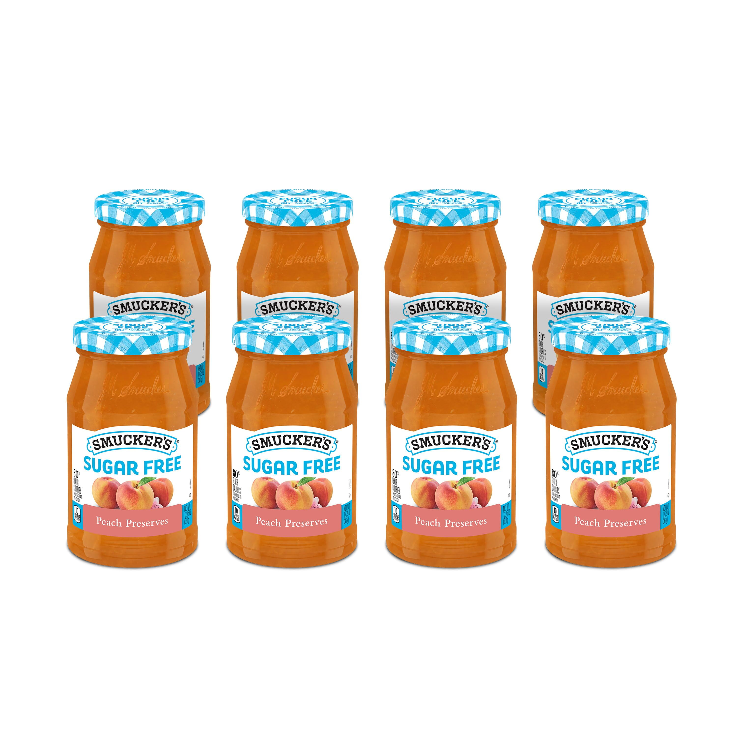 (8 pack) Smucker's Sugar Free Peach Preserves, 12.75 oz