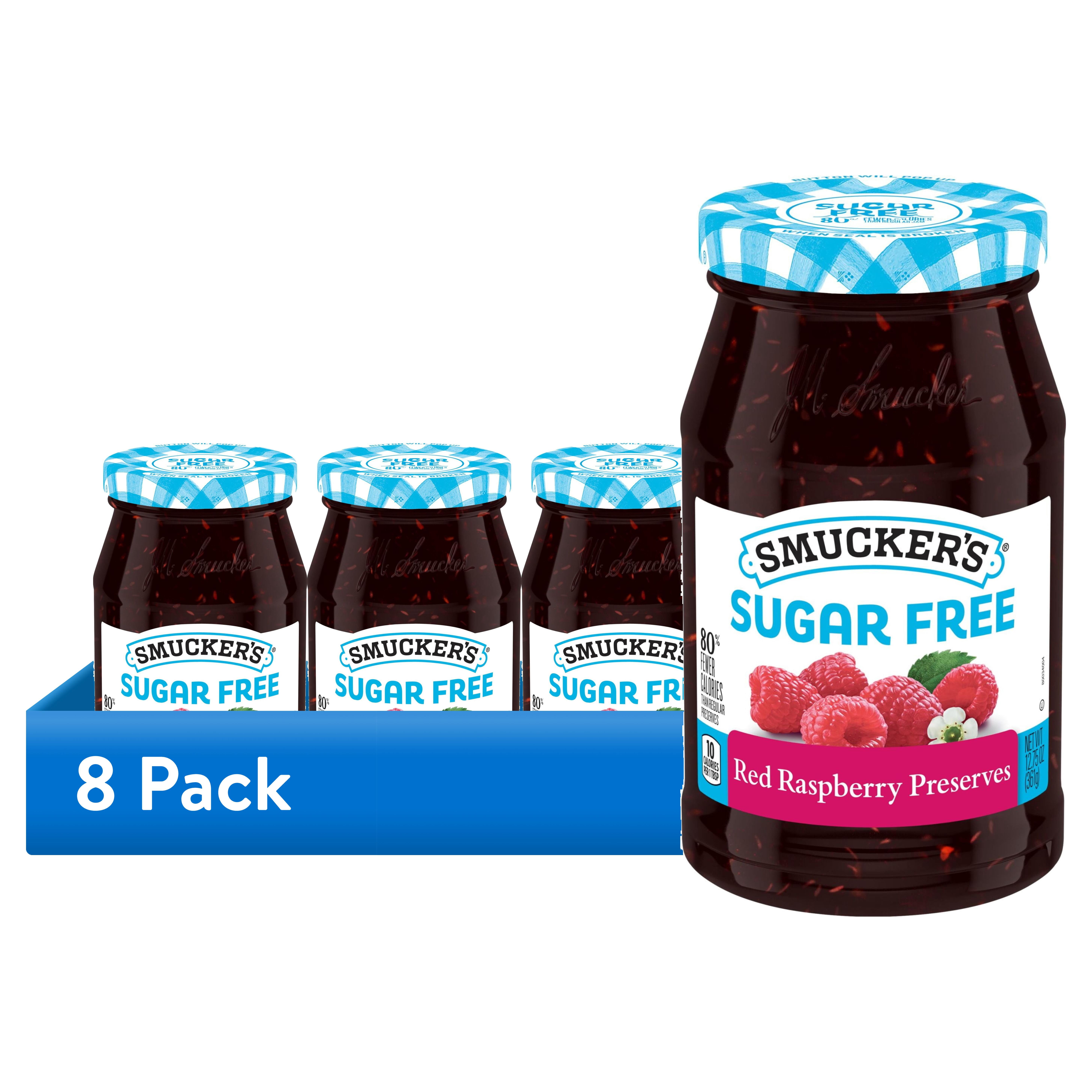 (8 pack) Smucker's Sugar Free Red Raspberry Preserves, 12.75 oz ...