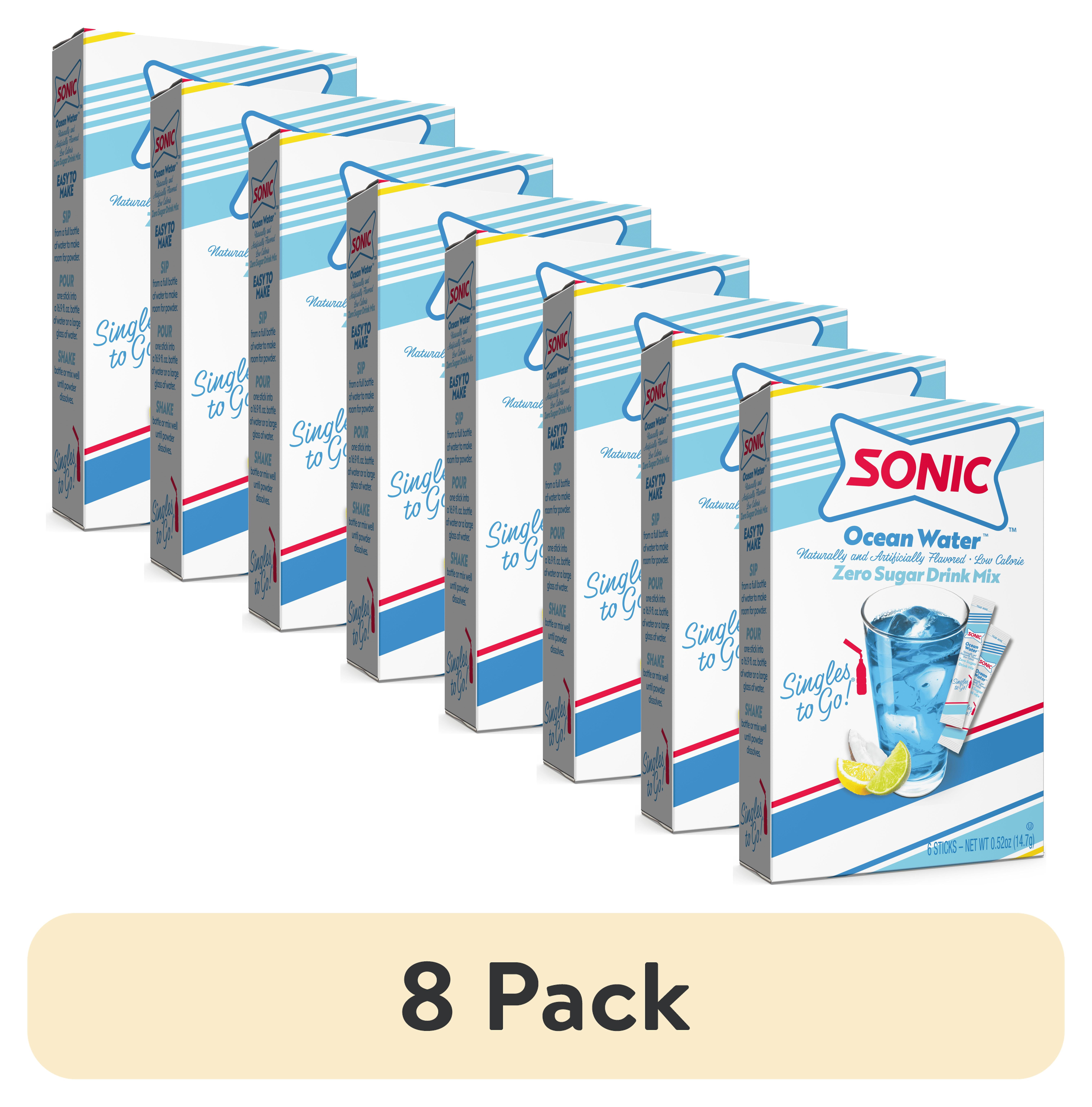 (8 pack) Sonic Zero Sugar Singles to Go Powdered Drink Mix, Ocean Water, 6 Count Packets