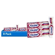 8 pack Poligrip Original Denture Adhesive Cream, Strong All-Day Hold- 2.4 oz 3 Pack