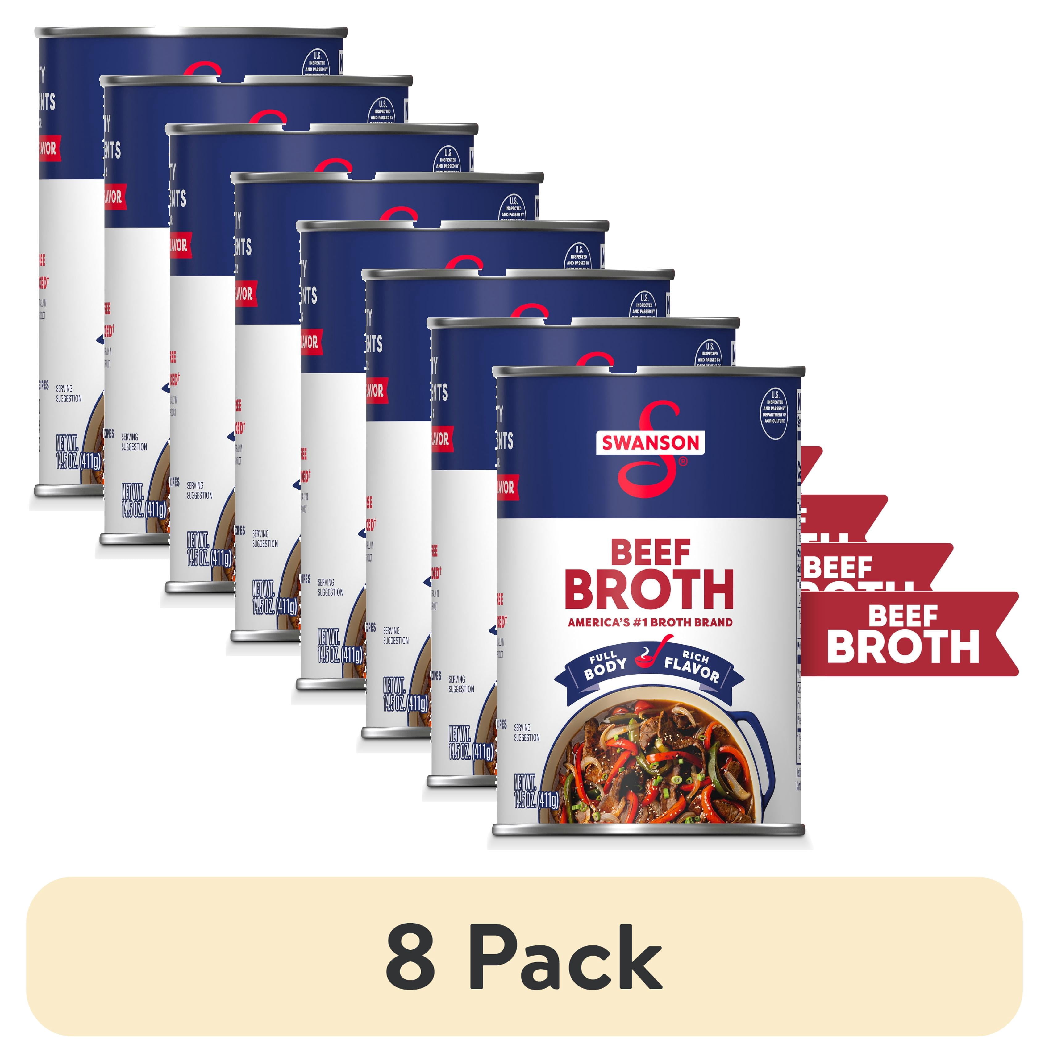 (8 pack) Swanson Beef Broth, 14.5 oz Can