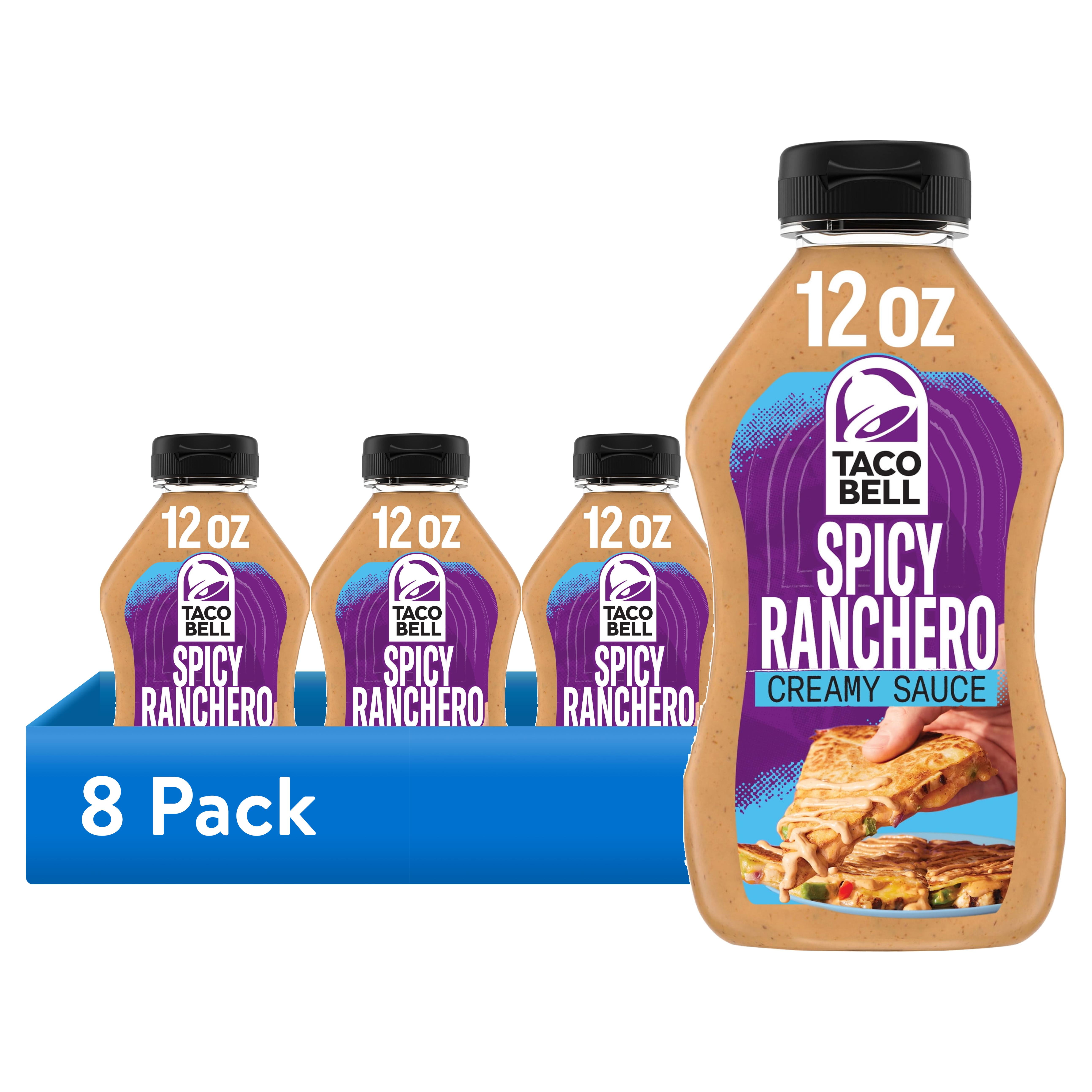 (8 pack) Taco Bell Creamy Spicy Ranchero Sauce, 12 oz Bottle