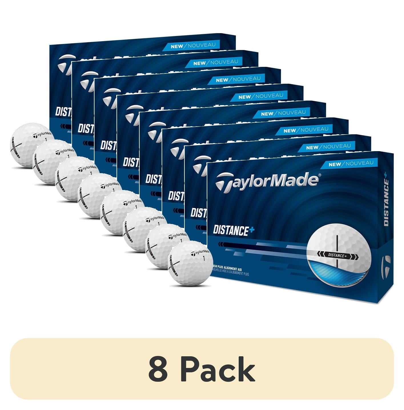 4 pack) TaylorMade Distance Plus Golf Balls 12pk, White - Walmart.com
