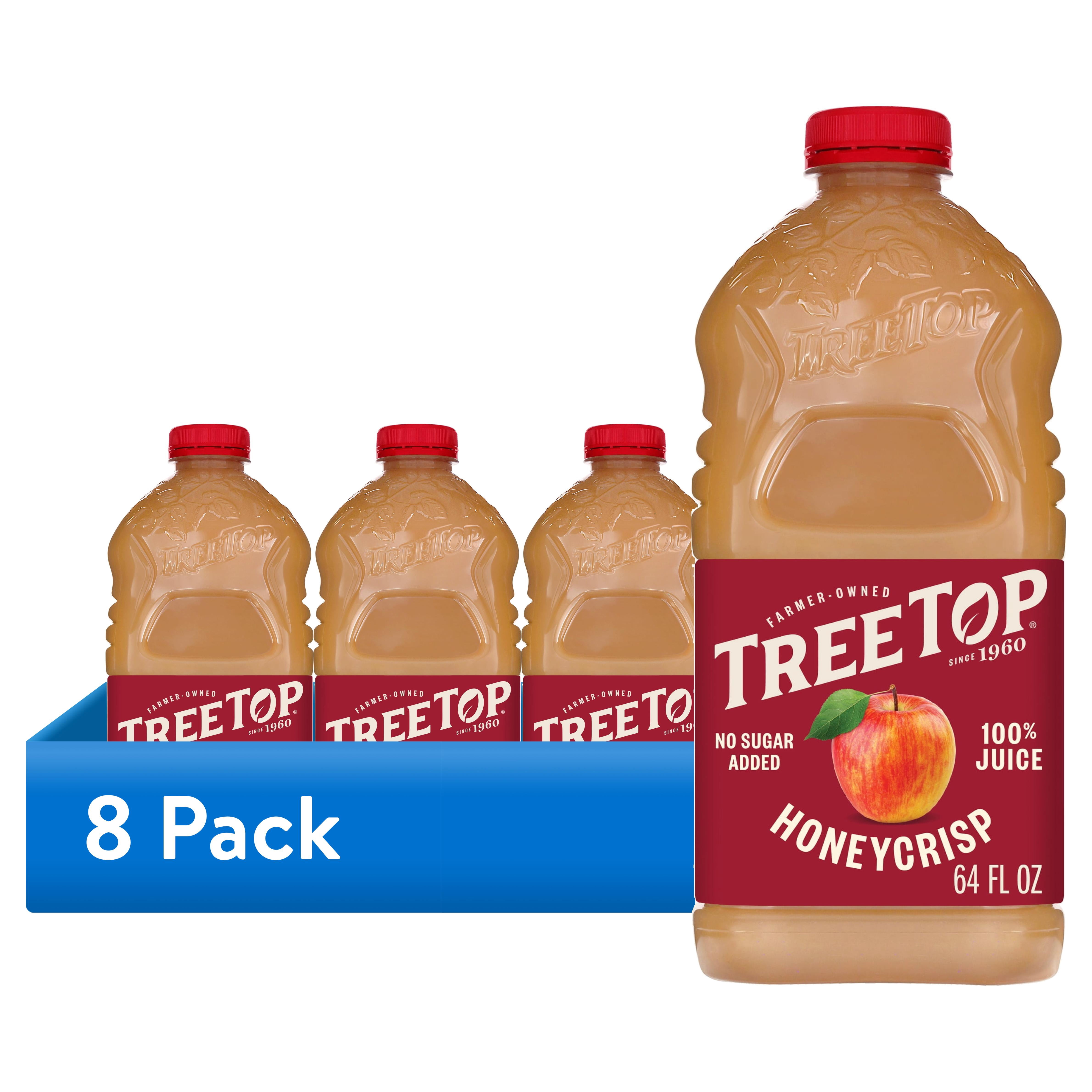 (8 pack) Tree Top 100% Apple Juice, Honeycrisp, 64 fl Oz