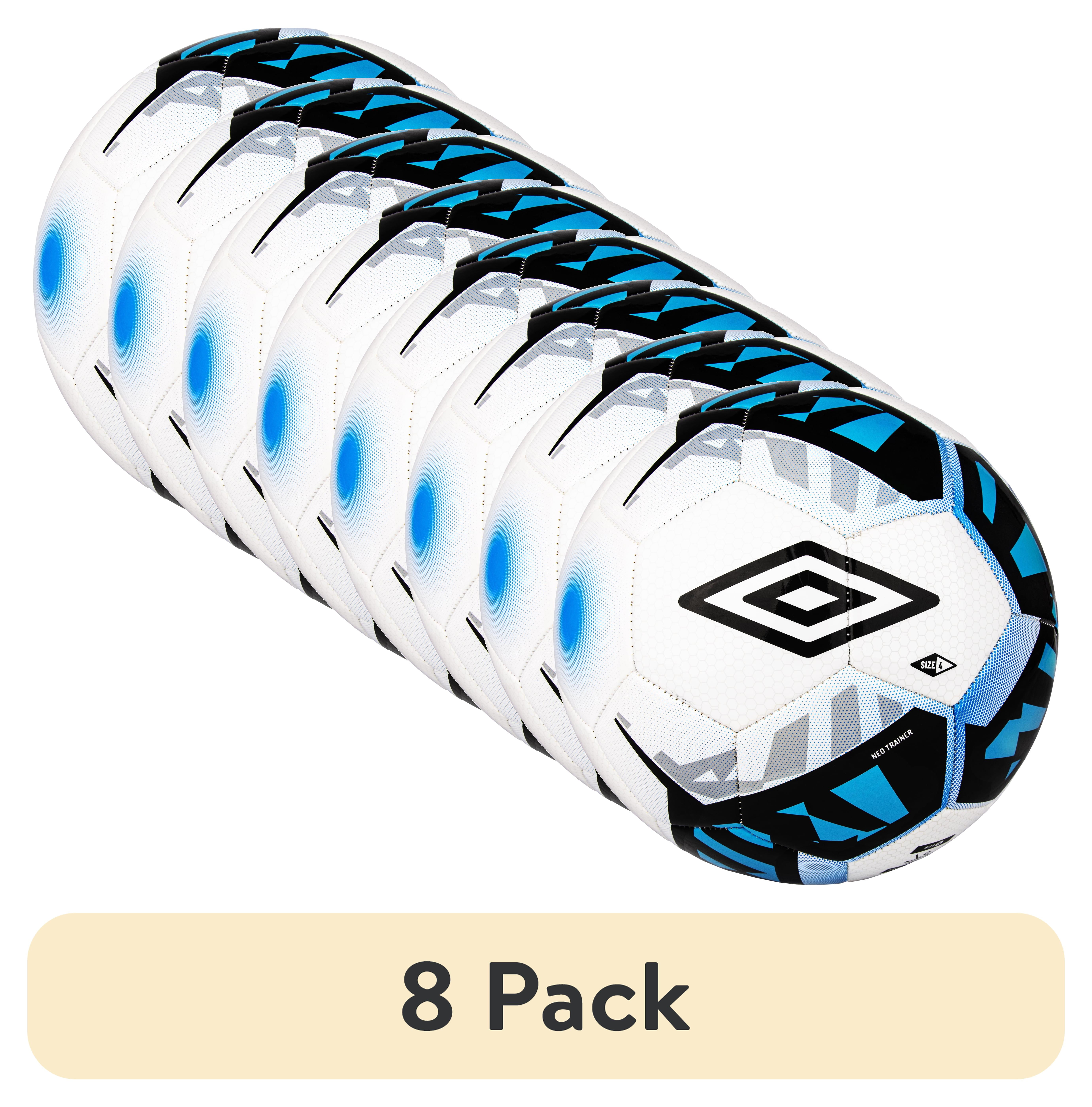 8 pack) Umbro Neo Size 4 Soccer Ball for Kids 8-12 Years, Blue