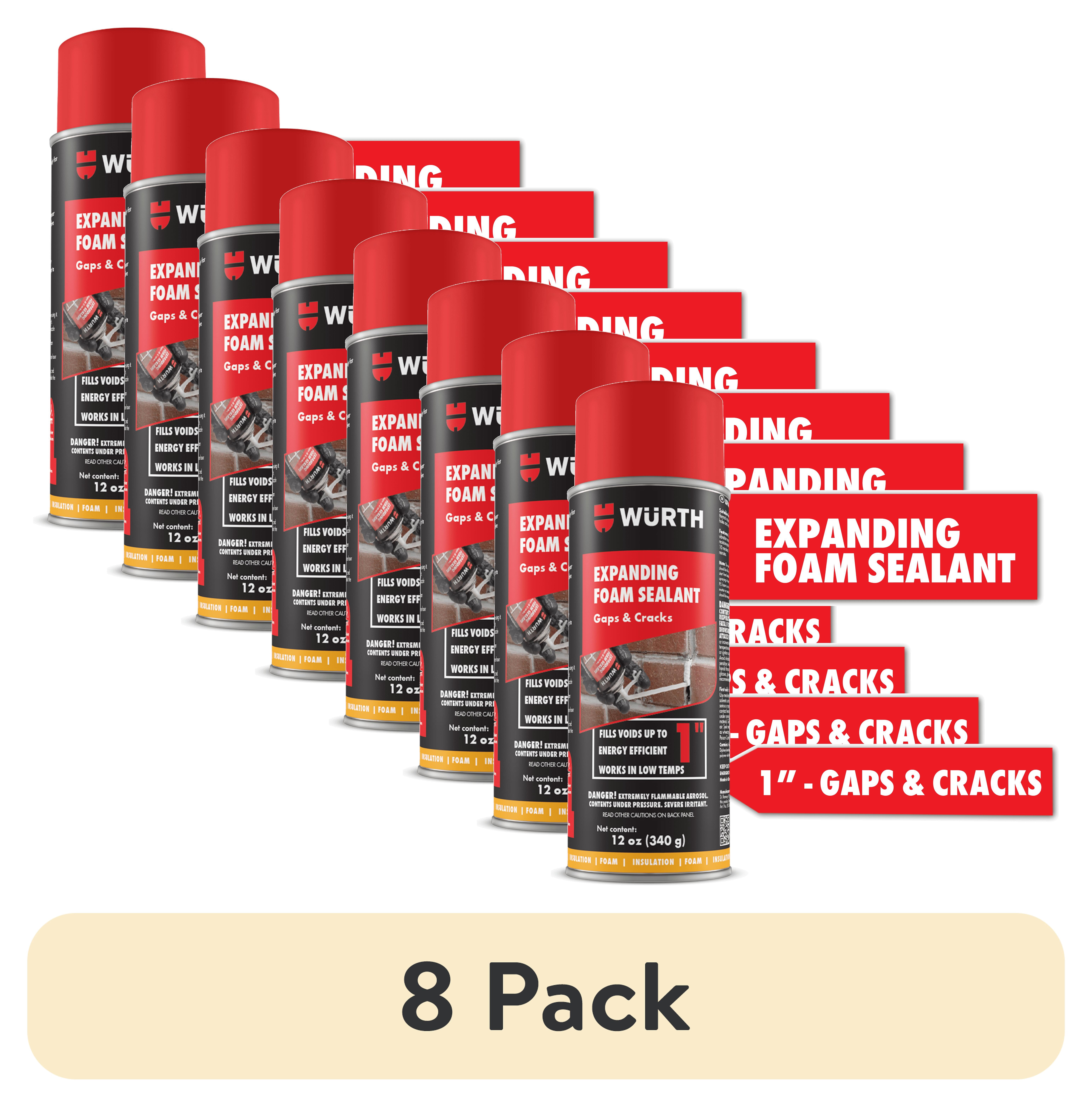 4 pack) Würth 12 oz Expanding Foam Sealant for Gaps and Cracks up