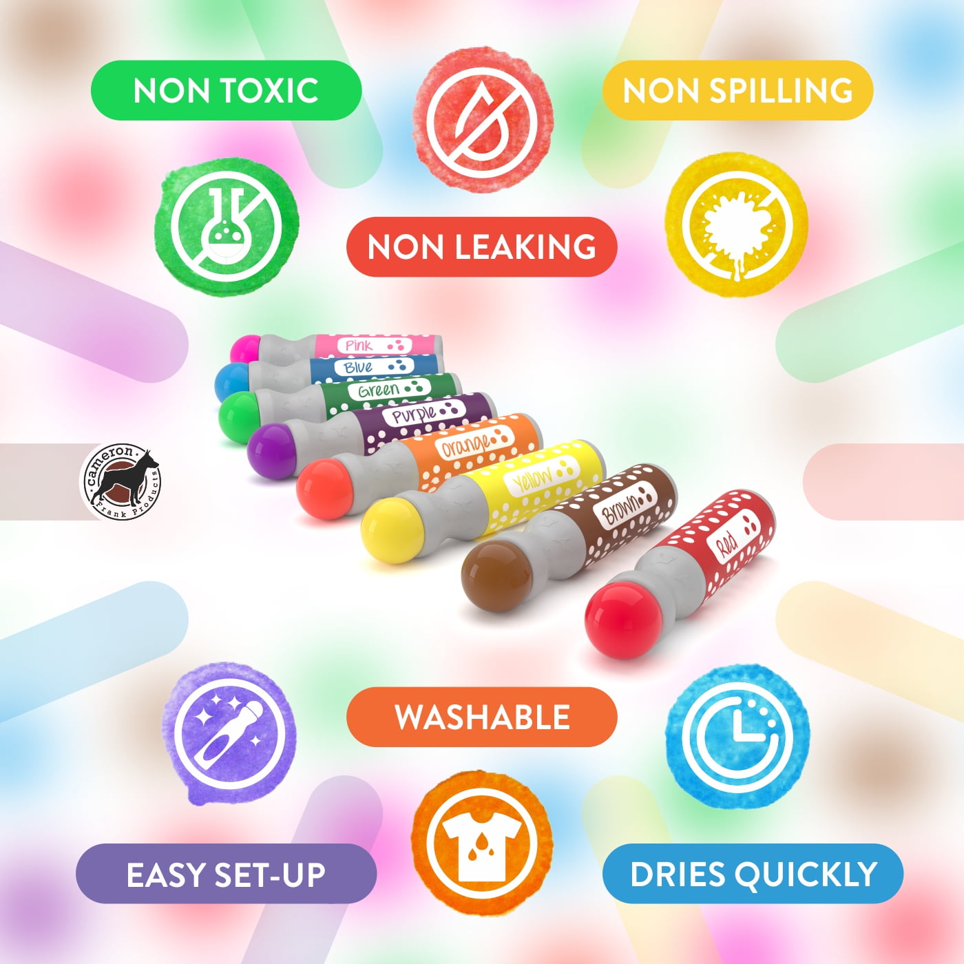 Buy KEFF Washable Dot Markers for Kids and Toddlers - 8 Colors Bingo  Daubers - Non Toxic Paint Stamp - Arts and Crafts Dotters Supplies for  Preschool - 2oz (60ml) Online at desertcartINDIA