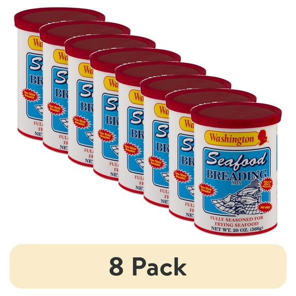 (8 pack) Washington Seafood Breading Mix with Textured Seasoning, 20 oz