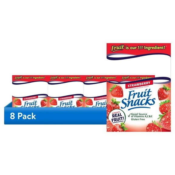 (8 pack) Welch's Fruit Snacks Gluten-Free Strawberry Soft Fruit Snacks, .8 oz (10 pack)