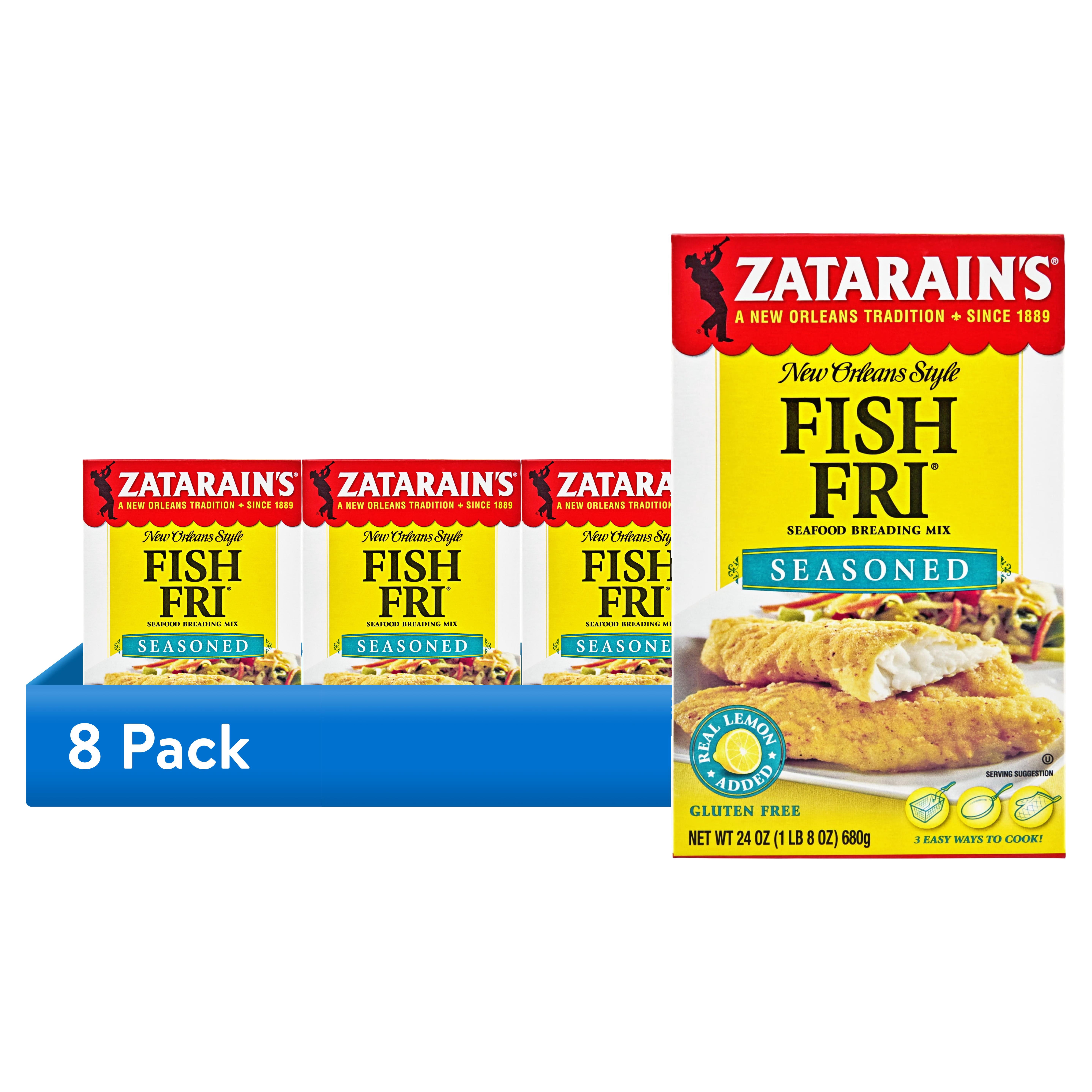 Zatarain's Gluten Free Seasoned Fish Fri, 24 oz Box - Walmart.com