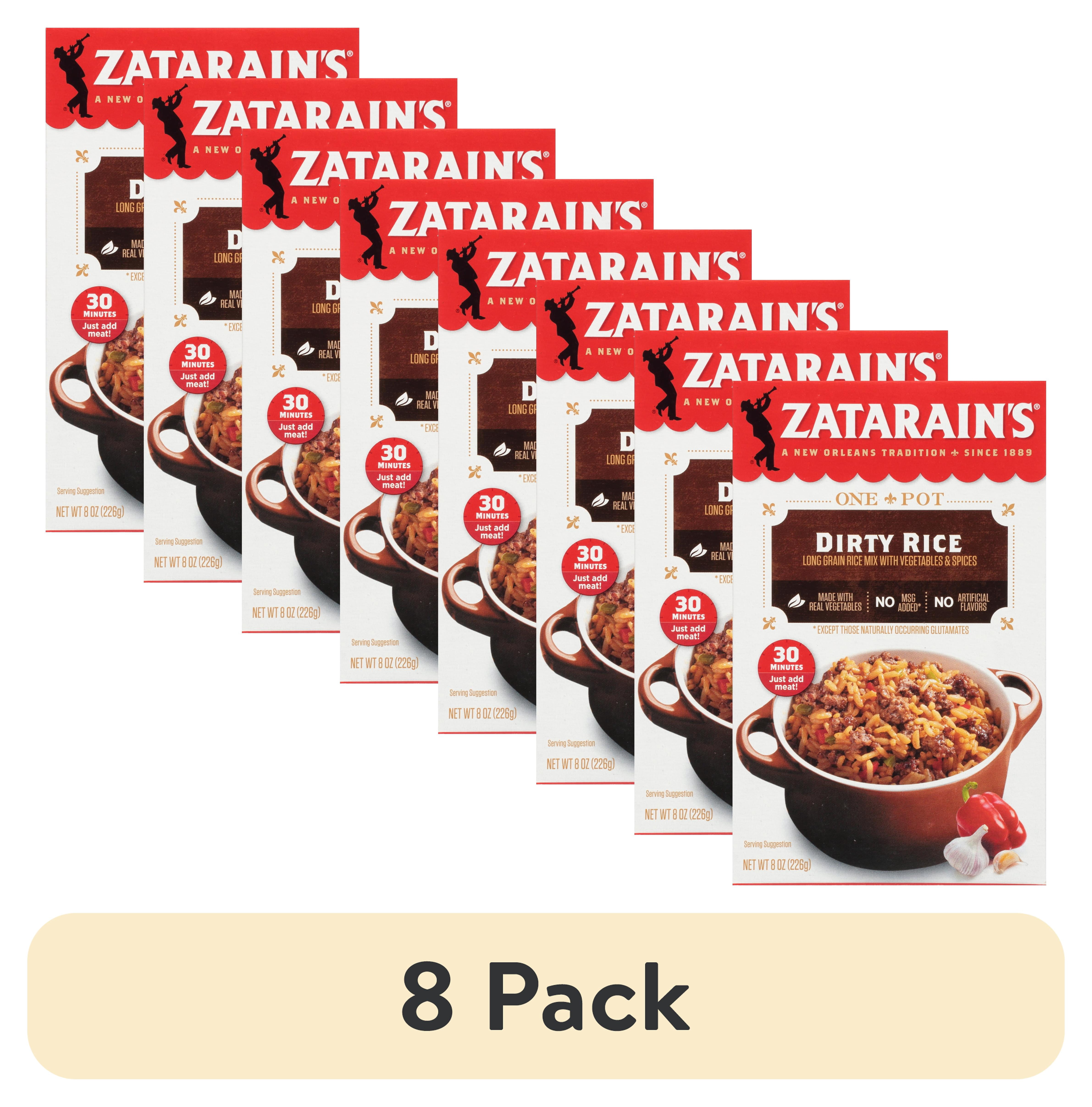 (8 pack) Zatarain's No Artificial Flavors Dirty Rice Dinner Mix, 8.0 oz Box