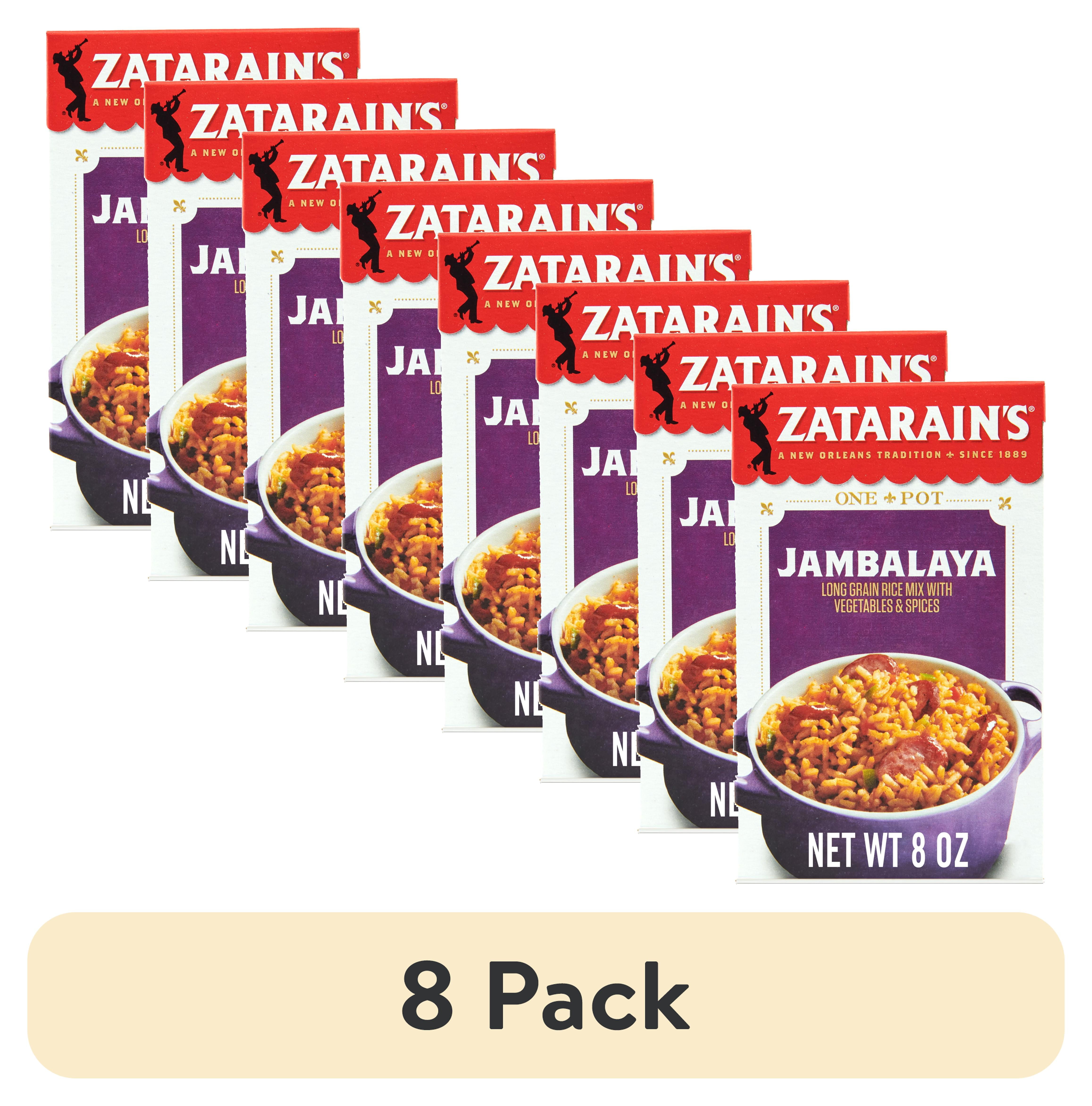 (8 pack) Zatarain's Non-GMO Gluten Free Jambalaya Rice Mix, 8.0 oz Box