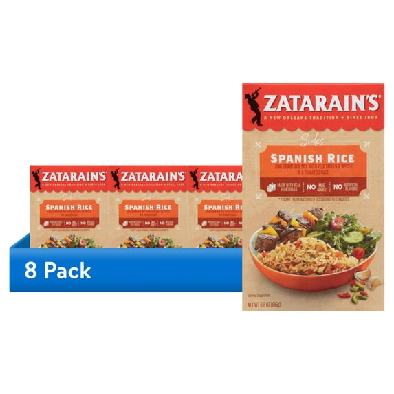 (8 pack) Zatarain's Non-GMO Spanish Rice, 6.9 oz Box