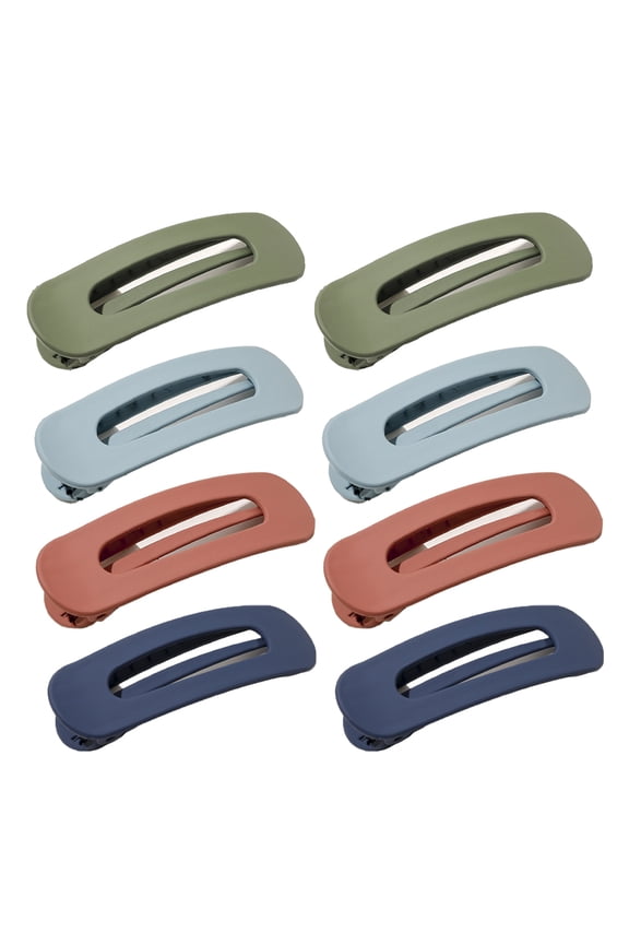 8-pack hair clip, crocodile hair clip, used for modeling segmented flat claw clip, antiskid large hair claw clip, French style large hair clip, duck beak hair cliptype:set3;