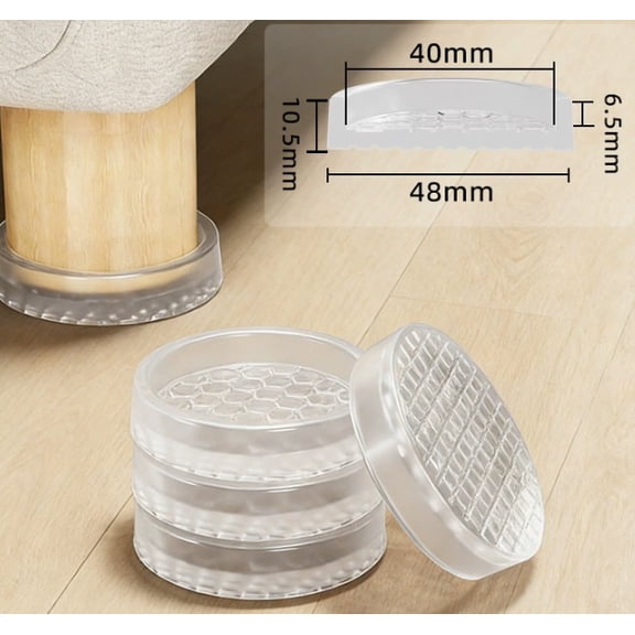 8-pack of silicone bed foot pads, noise reduction, table, chair, sofa leg holder/household silent anti-slip foot pads to protect the floor