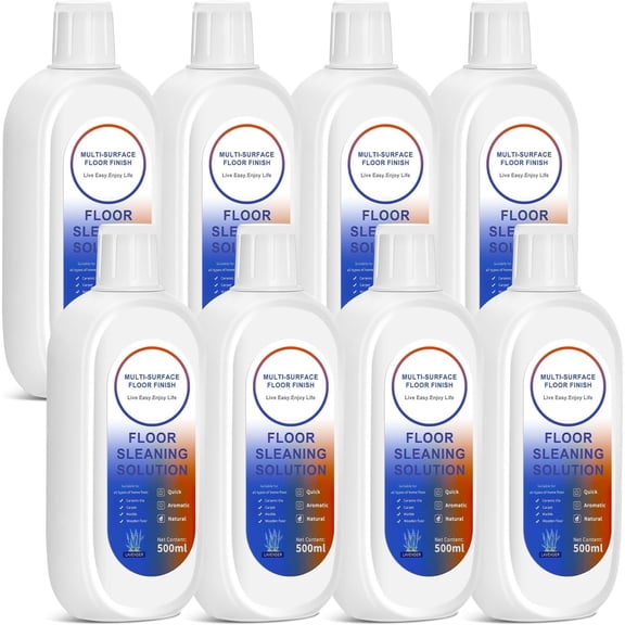8 packs 4000ml floor cleaning solution, suitable for floor series floor cleaner refill solution, wet and dry vacuum mop solutions (Lavender scent)