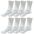 thumbnail image 1 of 8 pairs 98% Cotton Mens Breathable Comfortable Soft Fashion Casual Crew Business Dress Socks Mid Calf Size 9-11, 1 of 5