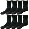 thumbnail image 1 of 8 pairs 98% Cotton Mens Breathable Comfortable Soft Fashion Casual Crew Business Dress Socks Mid Calf Size 9-11, 1 of 5