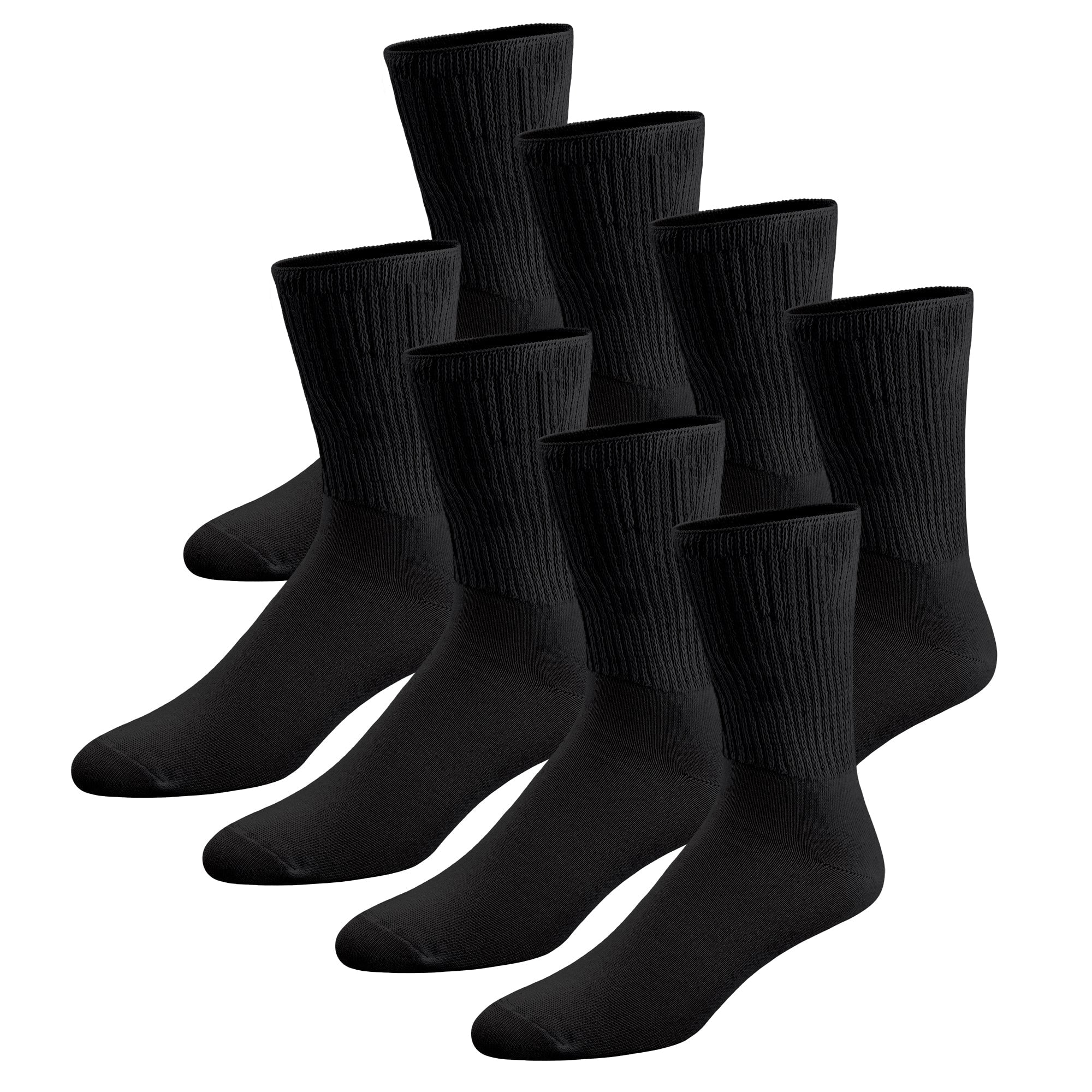 8 pairs of Thin Combed Cotton Diabetic Socks for Men & Women, Loose