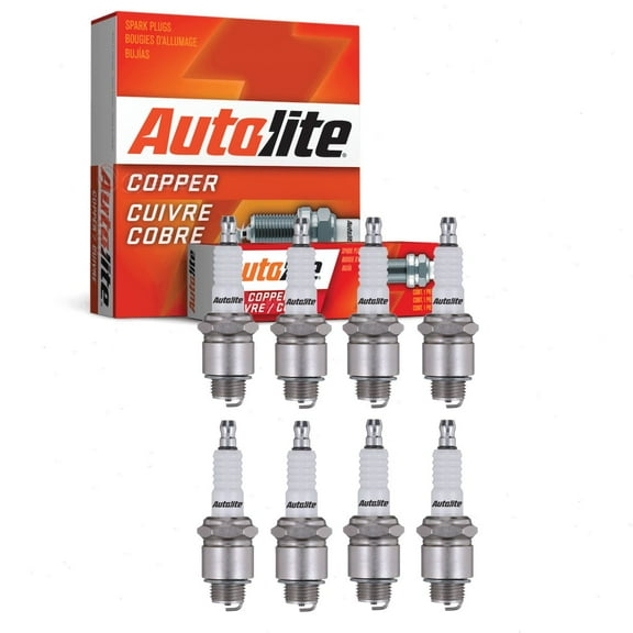 8 pc Autolite 308 Copper Core Spark Plugs for 592 AR10 Ignition Wire Secondary
