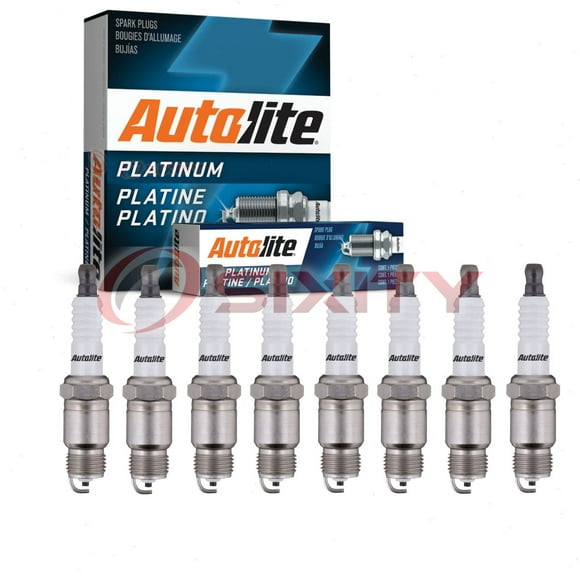 8 pc Autolite AP25 Platinum Spark Plugs for 2 2423 406 4AF2 5024 6113 Ignition Wire Secondary Fits select: 1987-1996 FORD F150, 1988-1995 CHEVROLET GMT-400