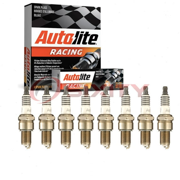8 pc Autolite AR5383 Racing Spark Plugs for 1029S Ignition Wire Secondary