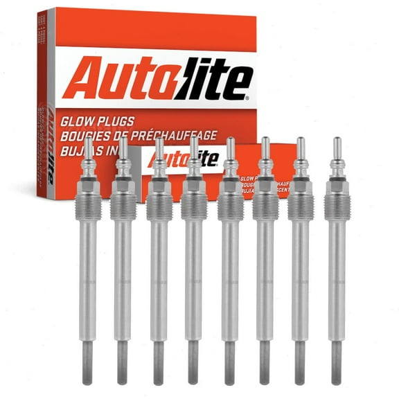 8 pc Autolite Diesel Glow Plugs compatible with Ford F-250 Super Duty 2008-2010