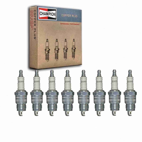 8 pc Champion 130 Copper Plus Spark Plugs for 41-604 BSF44C DR10GC0 RF14LC WR4-1 Ignition Wire Secondary Fits select: 1987-1996 FORD F150, 1987-1996 FORD ECONOLINE