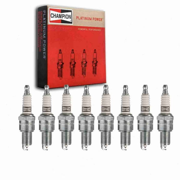 8 pc Champion 3031 Platinum Spark Plugs for RN14PMC5 Ignition Wire Secondary Fits select: 1990-2000 DODGE GRAND CARAVAN, 1990-2000 CHRYSLER TOWN & COUNTRY