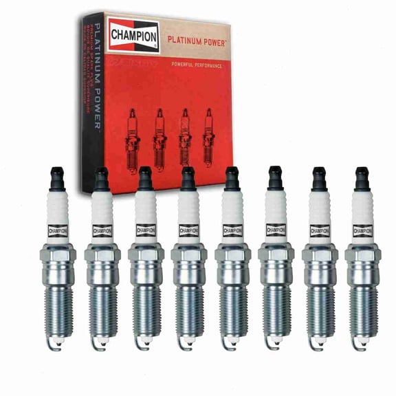 8 pc Champion 3570 Platinum Spark Plugs for RE14PMC Ignition Wire Secondary Fits select: 2013-2015 CHEVROLET MALIBU, 2003-2008 DODGE RAM 1500