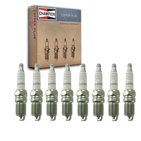 8 pc Champion 408 Copper Plus Spark Plugs for 14GF22 14GRF22 14GRF32 14GRF52 41-600 7971 7989 82300319 AGRF52 AGSF52C HR10DCX HR8DCX R44LTS R46LTS RS14YC T16EPRU TR5 Ignition Wire Secondary