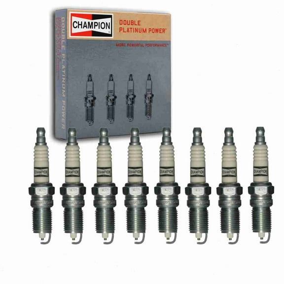 8 pc Champion 7015 Double Platinum Spark Plugs for 41-805 RS14PMP4 Ignition Wire Secondary Fits select: 1999-2019 CHEVROLET SILVERADO, 2000-2014 CHEVROLET TAHOE