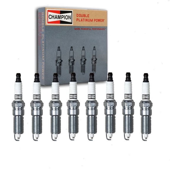 8 pc Champion 7440 Double Platinum Spark Plugs for RE14PLP5 Ignition Wire Secondary