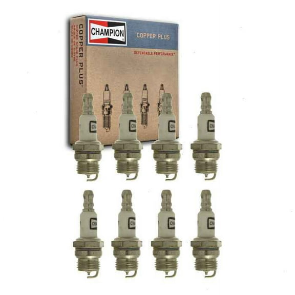 8 pc Champion 851 Copper Plus Spark Plugs for 14F3N 7539 77-316-1 AF3NX CS41T DJ6J HS5E T22MU WA22MU Ignition Wire Secondary