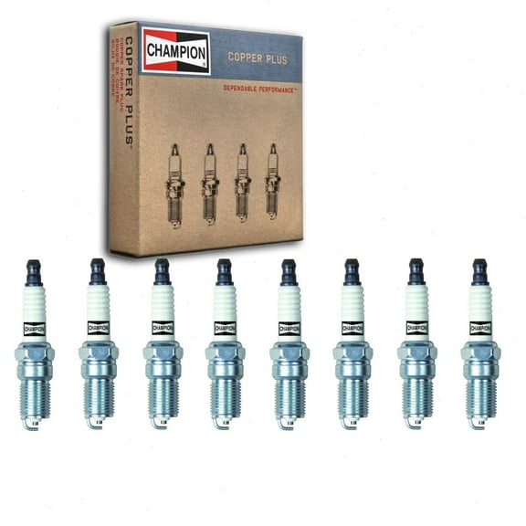 8 pc Champion Copper Plus Spark Plugs compatible with Chevrolet Suburban 5.3L V8 2014