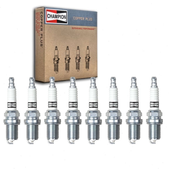 8 pc Champion Copper Plus Spark Plugs compatible with Dodge Ram 2500 5.2L 5.9L V8 1994-1997