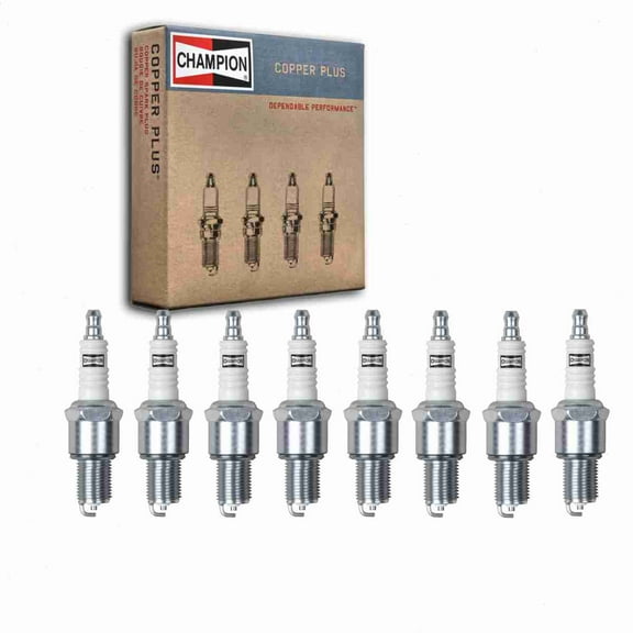 8 pc Champion Copper Plus Spark Plugs compatible with Land Rover Range Rover 4.6L V8 1996-2002