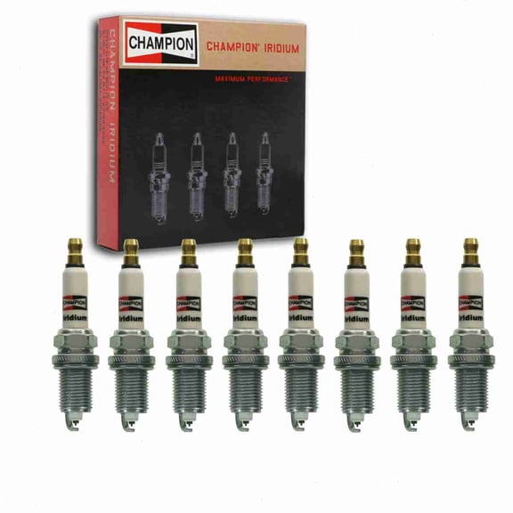 8 pc Champion Iridium Spark Plugs compatible with Land Rover Range Rover 4.4L V8 2003-2005